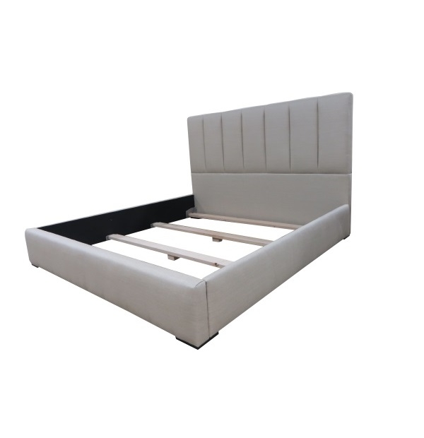 Wide Vertical Channel Tufted Upholstered Bedtest