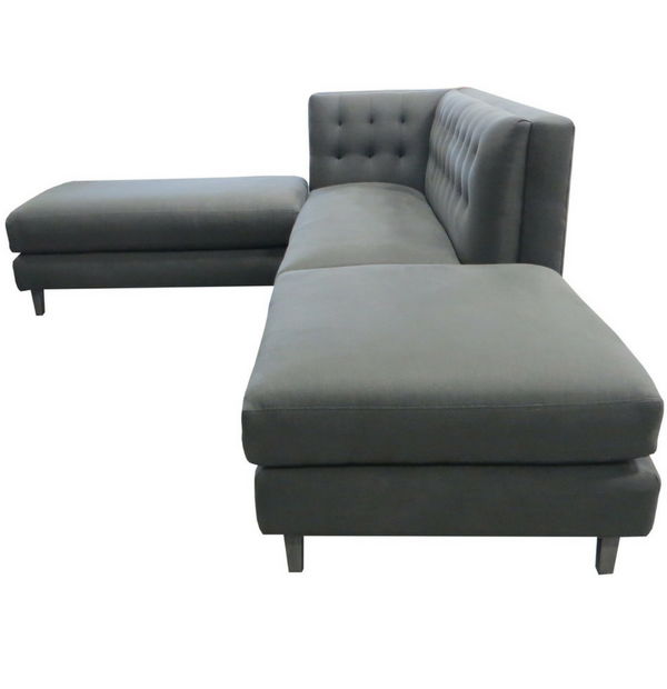 Tufted Chaise Sectional with Return test