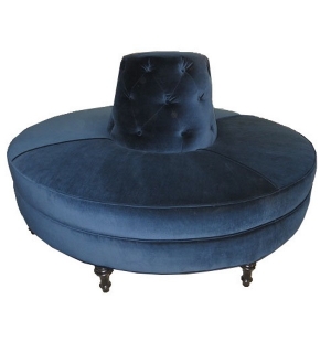 Tls By Design Round Sofa In Velvet